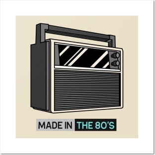 Made In The 80's / Radio / Retro Design Posters and Art